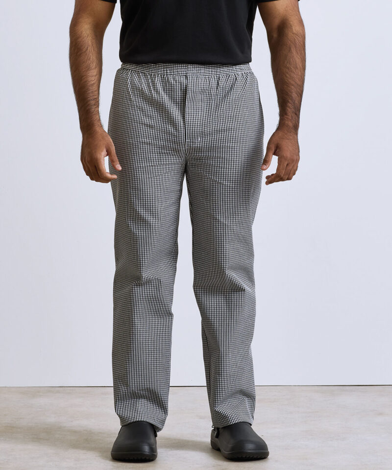 Premier Pull On Chef's Check Trousers