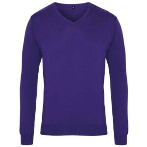 Premier Knitted Cotton Acrylic V Neck Sweater