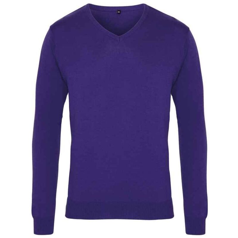 Premier Knitted Cotton Acrylic V Neck Sweater