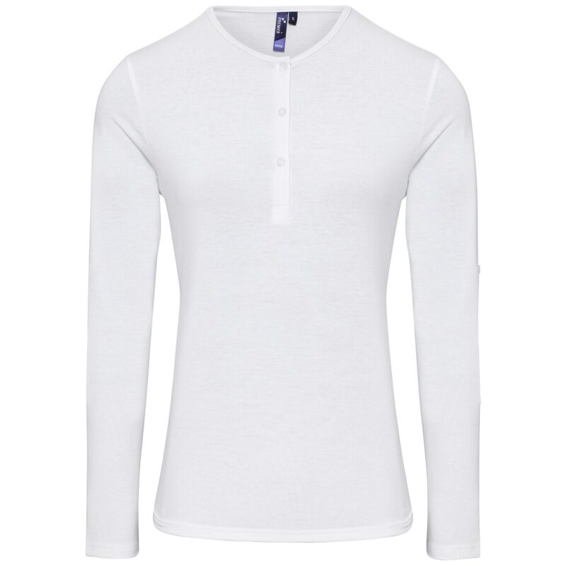 Premier Ladies Long John Roll Sleeve T-Shirt