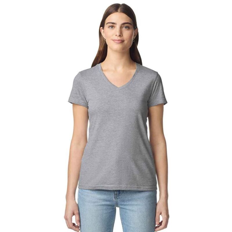Gildan Ladies SoftStyle V Neck T-Shirt