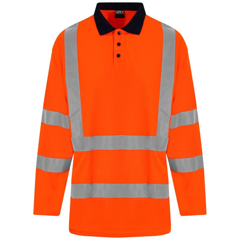 Pro RTX High Visibility Long Sleeve Polo Shirt