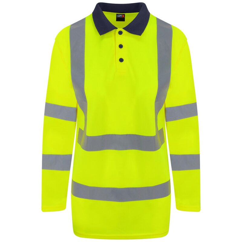 Pro RTX High Visibility Long Sleeve Polo Shirt