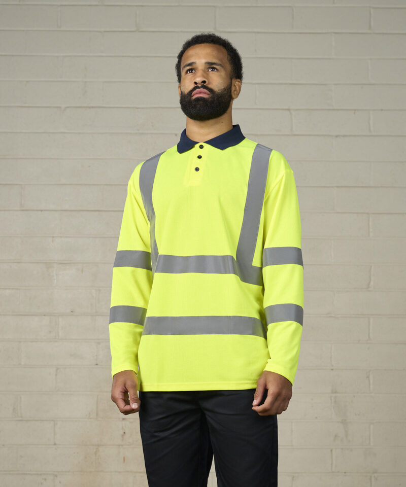 Pro RTX High Visibility Long Sleeve Polo Shirt