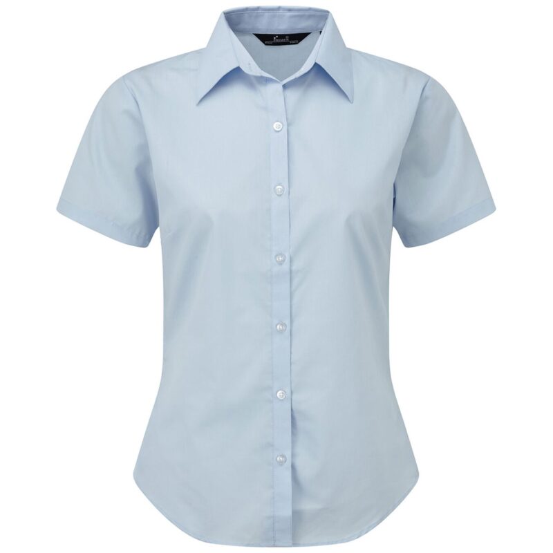 Premier Ladies Short Sleeve Poplin Blouse