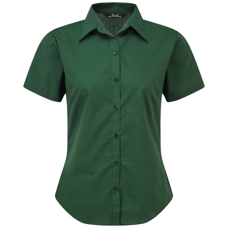 Premier Ladies Short Sleeve Poplin Blouse