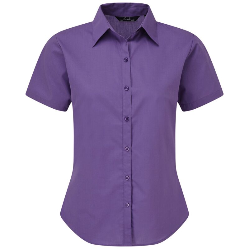 Premier Ladies Short Sleeve Poplin Blouse