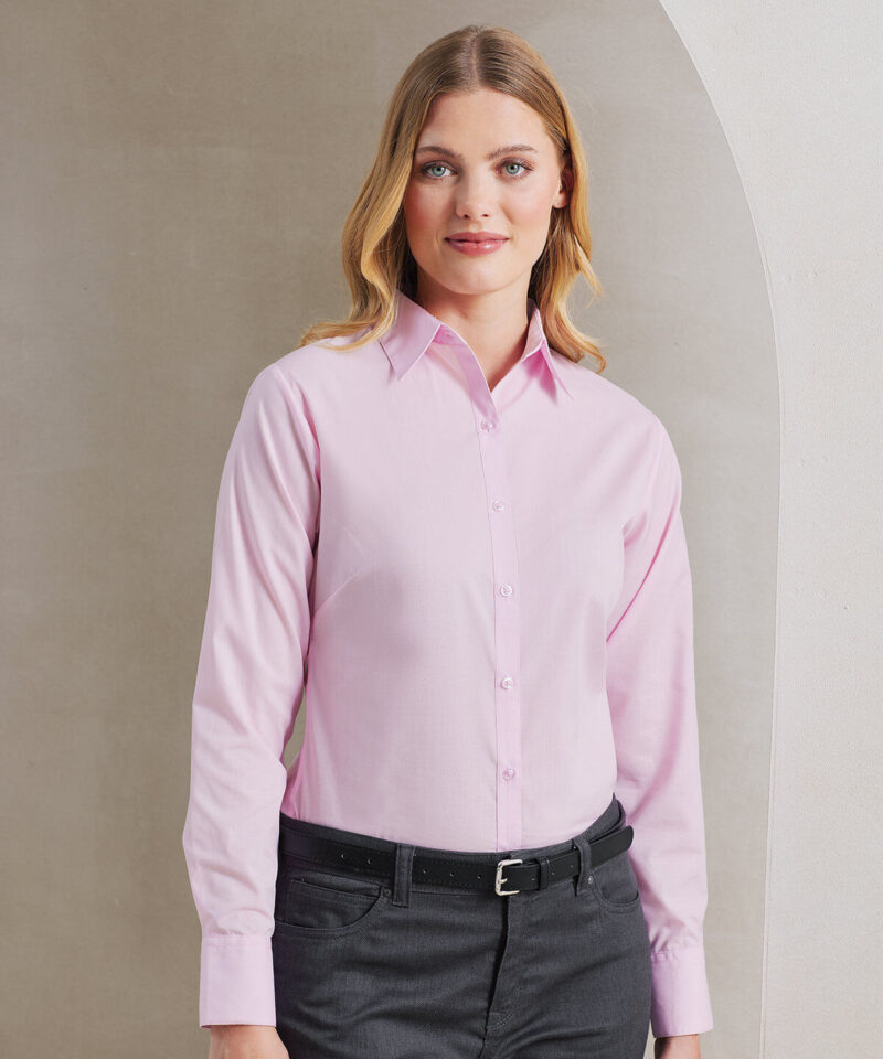 Premier Ladies Long Sleeve Poplin Blouse
