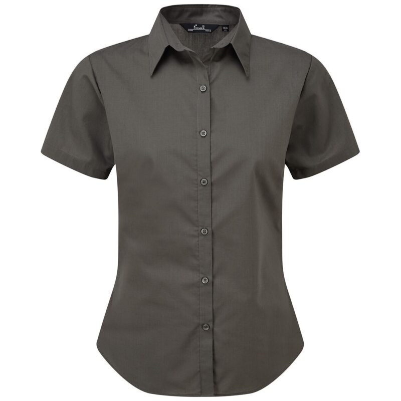 Premier Ladies Short Sleeve Poplin Blouse
