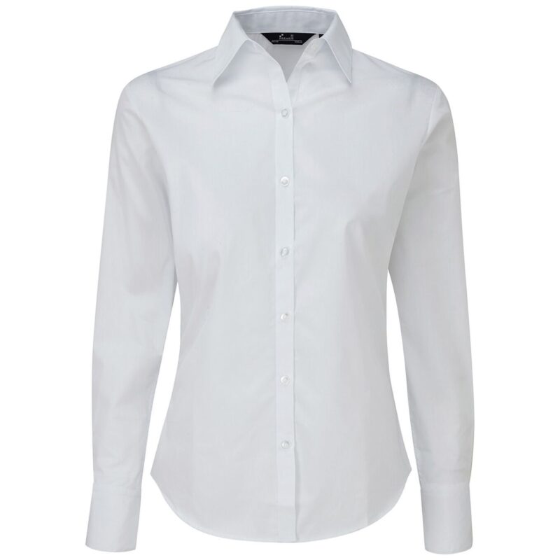 Premier Ladies Long Sleeve Poplin Blouse