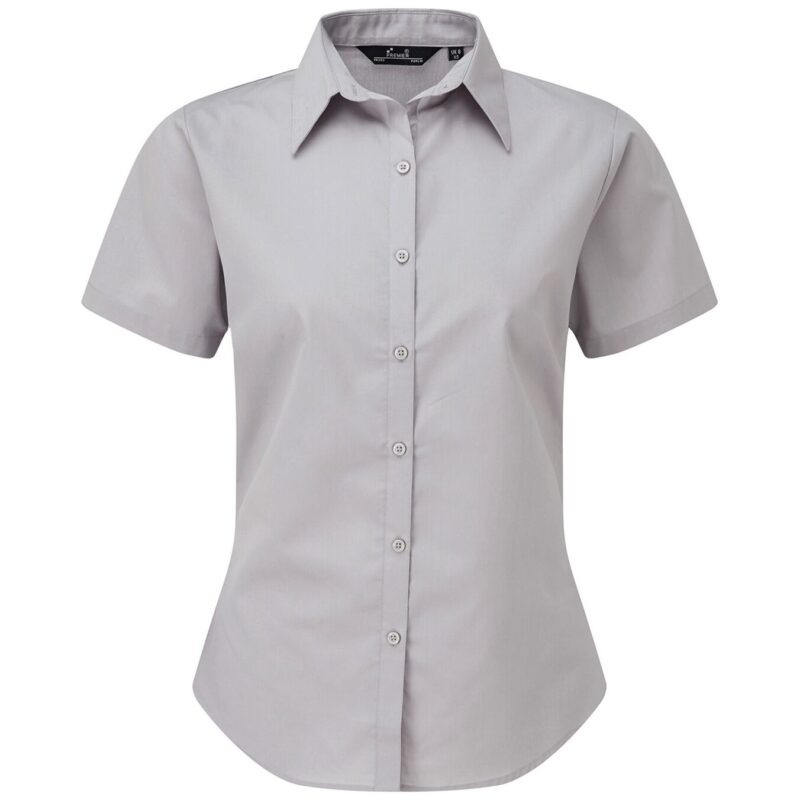 Premier Ladies Short Sleeve Poplin Blouse
