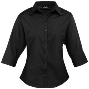Premier Ladies 3/4 Sleeve Poplin Blouse
