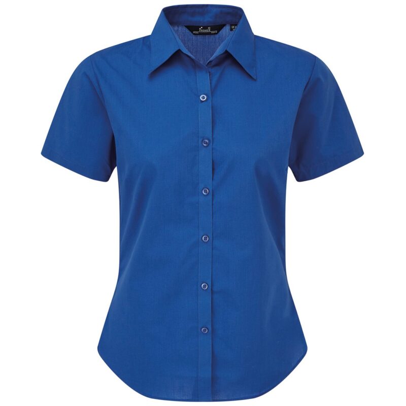 Premier Ladies Short Sleeve Poplin Blouse