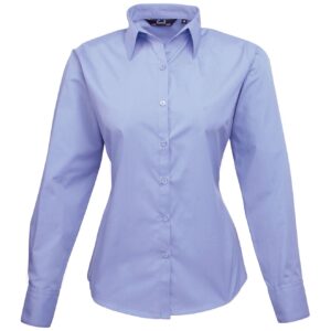 Premier Ladies Long Sleeve Poplin Blouse