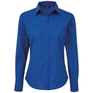 Premier Ladies Long Sleeve Poplin Blouse