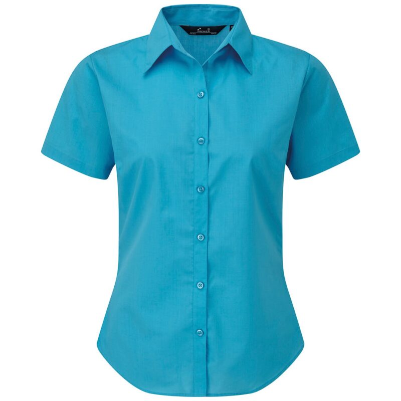 Premier Ladies Short Sleeve Poplin Blouse