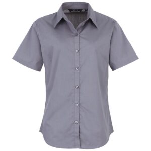 Premier Ladies Short Sleeve Poplin Blouse