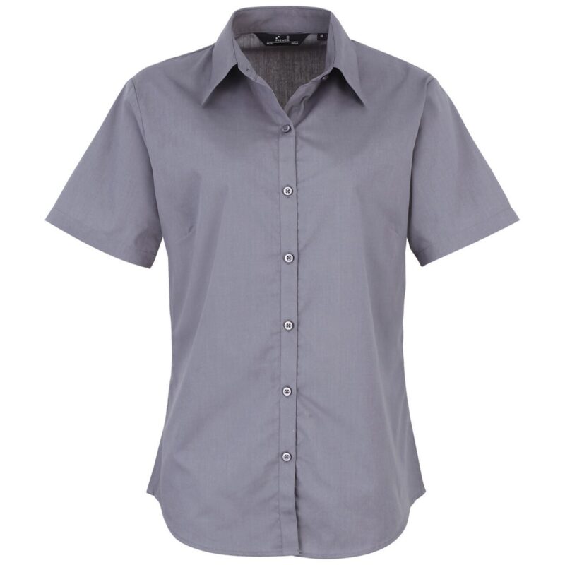 Premier Ladies Short Sleeve Poplin Blouse