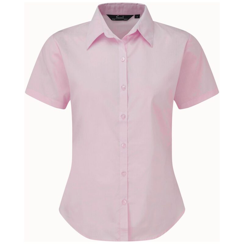 Premier Ladies Short Sleeve Poplin Blouse