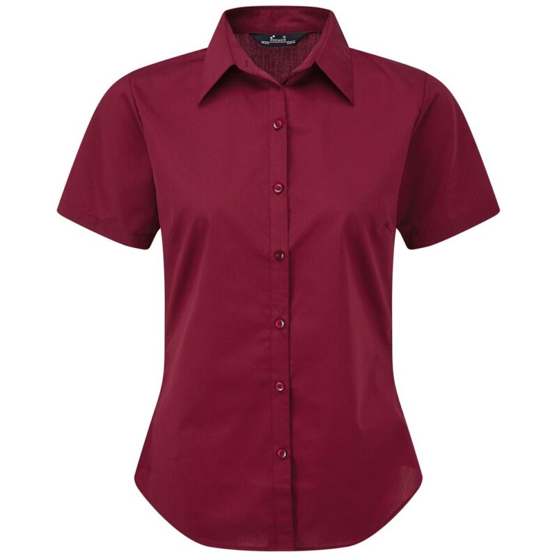 Premier Ladies Short Sleeve Poplin Blouse