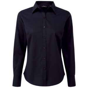 Premier Ladies Long Sleeve Poplin Blouse
