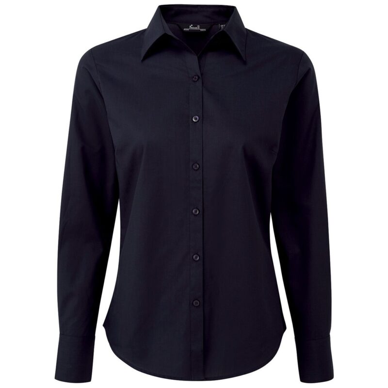 Premier Ladies Long Sleeve Poplin Blouse