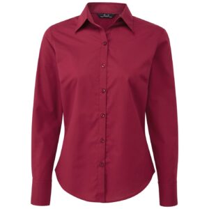 Premier Ladies Long Sleeve Poplin Blouse