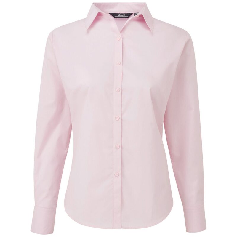 Premier Ladies Long Sleeve Poplin Blouse