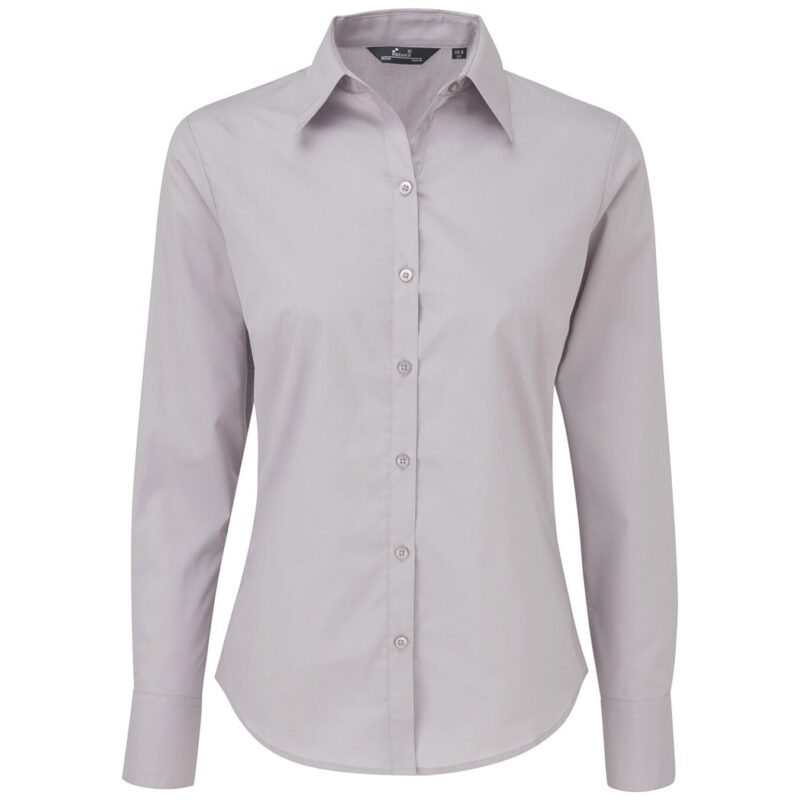 Premier Ladies Long Sleeve Poplin Blouse