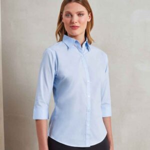 Premier Ladies 3/4 Sleeve Poplin Blouse
