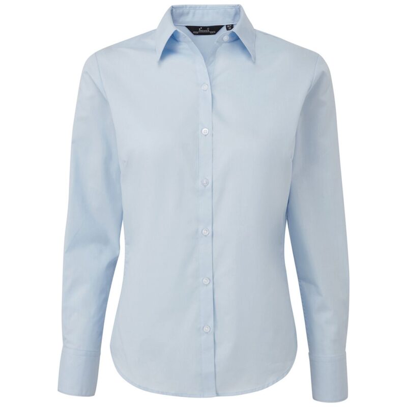 Premier Ladies Long Sleeve Poplin Blouse
