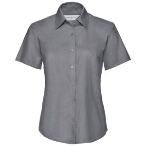 Russell Athletic Collection Ladies Short Sleeve Easy Care Oxford Shirt