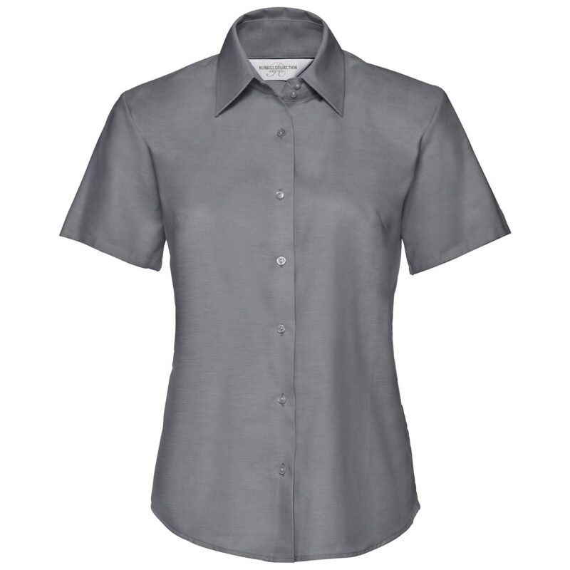 Russell Athletic Collection Ladies Short Sleeve Easy Care Oxford Shirt