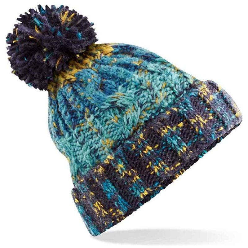 Beechfield Corkscrew Pom Pom Beanie