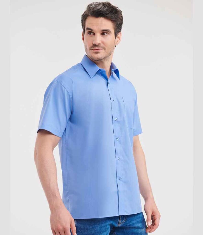 Russell Athletic Collection Short Sleeve Easy Care Poplin Shirt
