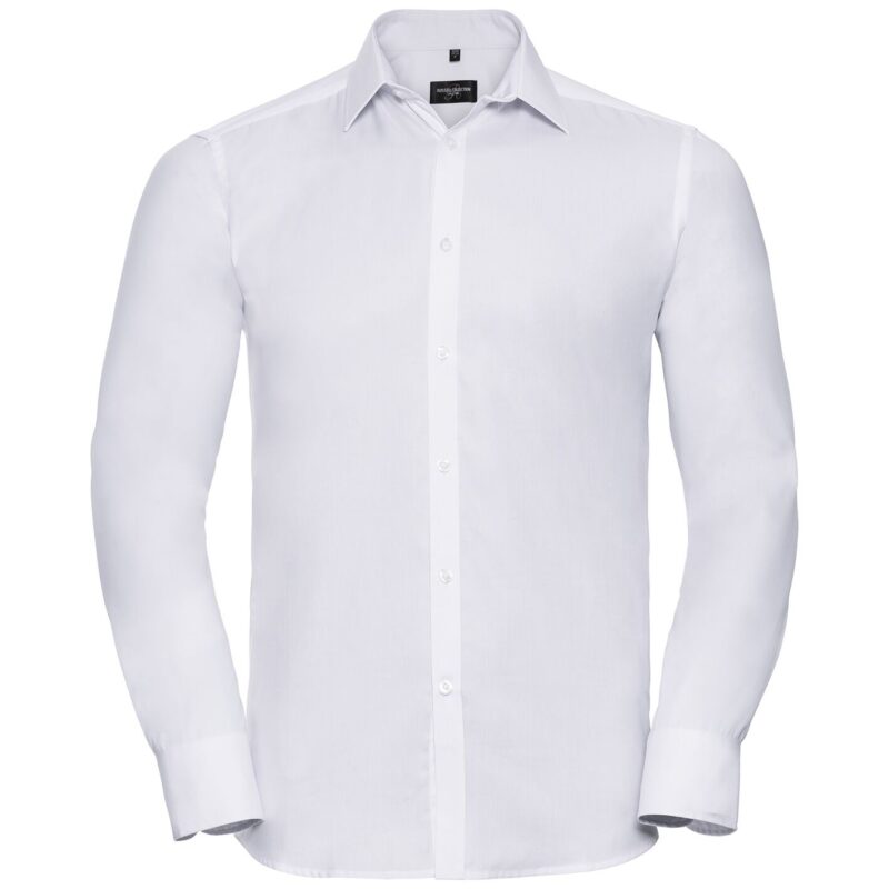 Russell Athletic Collection Long Sleeve Herringbone Shirt