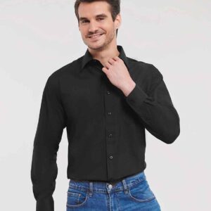 Russell Athletic Collection Long Sleeve Easy Care Poplin Shirt