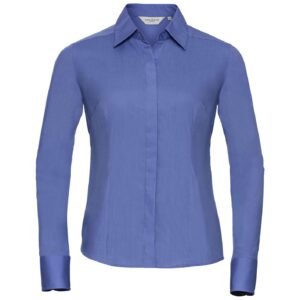 Russell Athletic Collection Ladies Long Sleeve Fitted Poplin Shirt