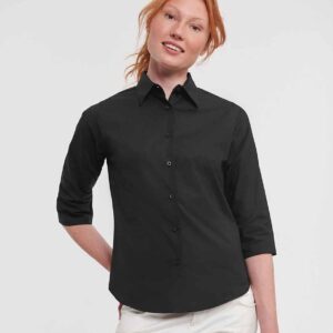 Russell Athletic Collection Ladies 3/4 Sleeve Easy Care Fitted Shirt