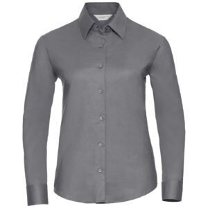 Russell Athletic Collection Ladies Long Sleeve Easy Care Oxford Shirt