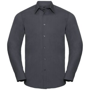 Russell Athletic Collection Long Sleeve Tailored Poplin Shirt