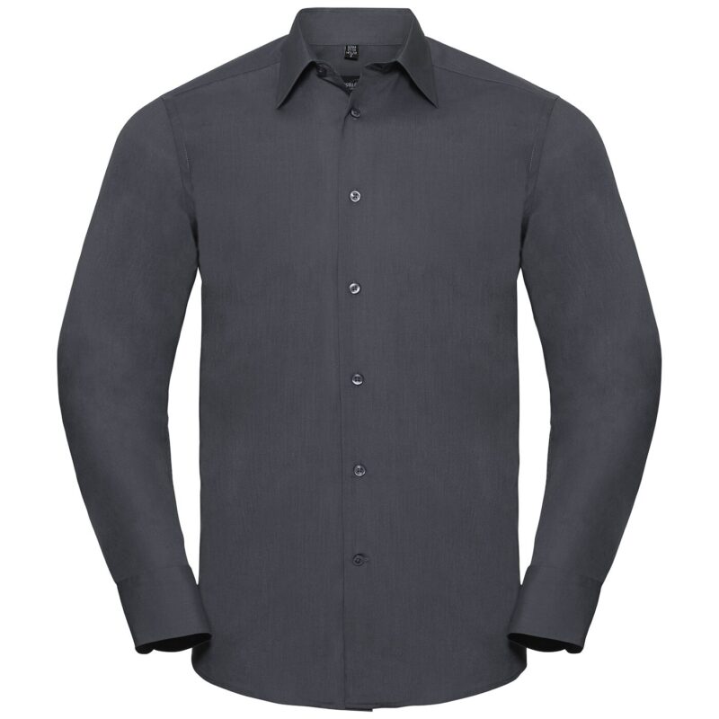 Russell Athletic Collection Long Sleeve Tailored Poplin Shirt
