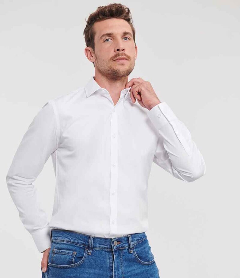 Russell Athletic Collection Long Sleeve Ultimate Stretch Shirt