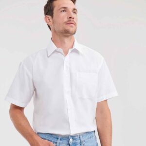 Russell Athletic Collection Short Sleeve Easy Care Poplin Shirt