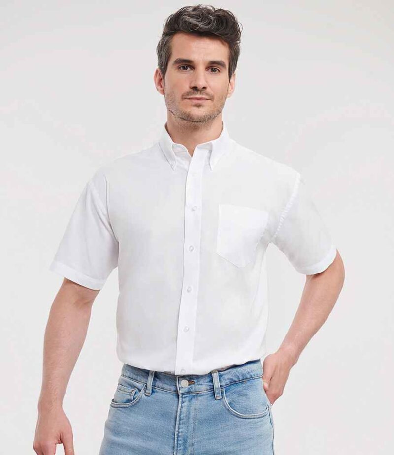 Russell Athletic Collection Short Sleeve Easy Care Oxford Shirt