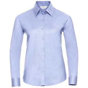 Russell Athletic Collection Ladies Long Sleeve Easy Care Oxford Shirt