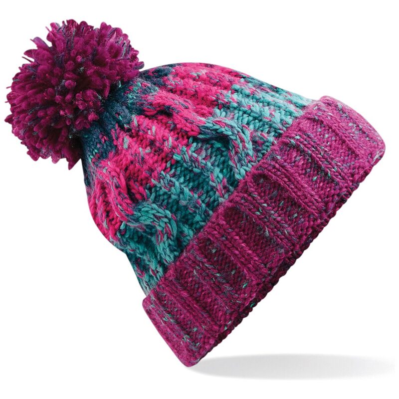 Beechfield Corkscrew Pom Pom Beanie
