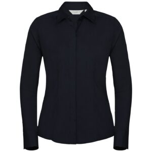 Russell Athletic Collection Ladies Long Sleeve Fitted Poplin Shirt