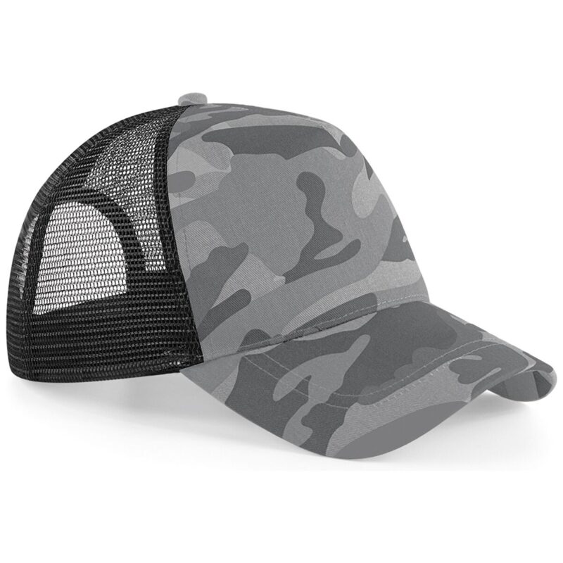 Beechfield Camo Snapback Trucker Cap