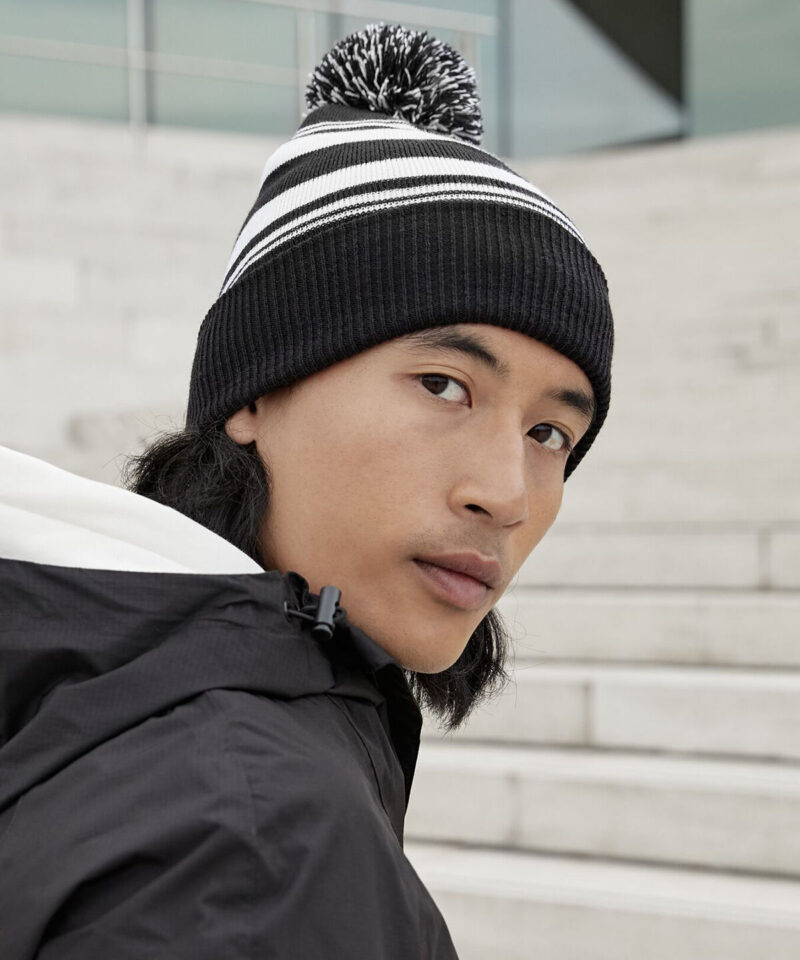 Beechfield Striped Fan Beanie